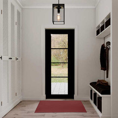 Коврик универсальный грязезащитный ЭВА Ромбы 68х48 см темно-красный - фото 10