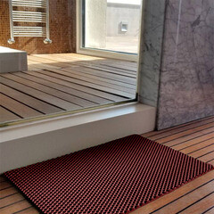 Коврик универсальный грязезащитный ЭВА Ромбы 68х48 см темно-красный - фото 7