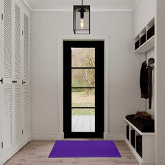 Коврик универсальный грязезащитный ЭВА Ромбы 68х48 см фиолетовый - фото 11