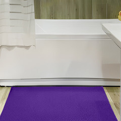 Коврик универсальный грязезащитный ЭВА Ромбы 68х48 см фиолетовый - фото 10