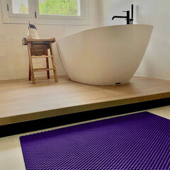 Коврик универсальный грязезащитный ЭВА Ромбы 68х48 см фиолетовый - фото 9