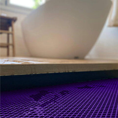 Коврик универсальный грязезащитный ЭВА Ромбы 68х48 см фиолетовый - фото 6