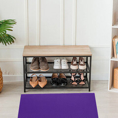 Коврик универсальный грязезащитный ЭВА Ромбы 68х48 см фиолетовый - фото 4