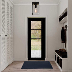 Коврик универсальный грязезащитный ЭВА Ромбы 68х48 см темно-синий - фото 10