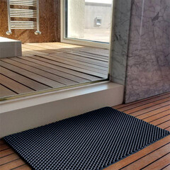 Коврик универсальный грязезащитный ЭВА Ромбы 68х48 см темно-синий - фото 7