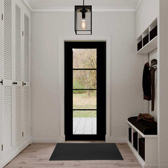 Коврик универсальный грязезащитный ЭВА Ромбы 68х48 см черный - фото 10