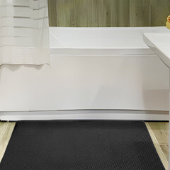 Коврик универсальный грязезащитный ЭВА Ромбы 68х48 см черный - фото 9