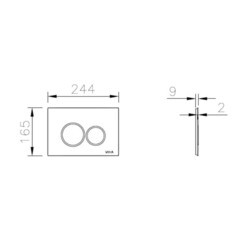 Клавиша смыва для инсталляций Vitra Origin хром (740-2480) - фото 4