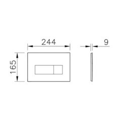 Клавиша смыва для инсталляций Vitra Root Square черная матовая (740-2311) - фото 4