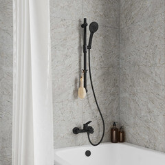 Штанга для душа Milardo Ideal Spa 700 мм без мыльницы металл черный (ILS70B0M17) - фото 3