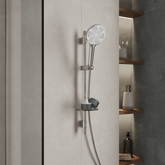 Душевой комплект Milardo Ideal Spa с лейкой со стойкой с мыльницей хром (ILS3C70M16) - фото 2