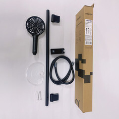 Душевой комплект Milardo Ideal Spa с лейкой со стойкой с мыльницей черный (ILS3B70M16) - фото 3