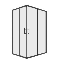 Душевой уголок RGW PA 146B черный 120х90х185 см прямоугольник стекло прозрачное 6 мм - фото 1
