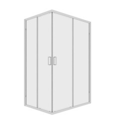 Изображение товара Душевой уголок RGW CL 44 хром 120х90х185 см прямоугольник стекло прозрачное 5 мм