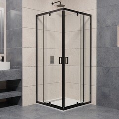 Душевой уголок RGW PA 038B черный 90х90х195 см квадрат стекло прозрачное 6 мм - фото 7