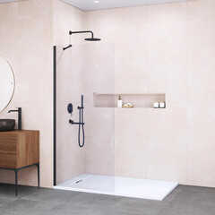 Душевая перегородка RGW WA 102В черная 100х195 см стекло прозрачное 6 мм - фото 3