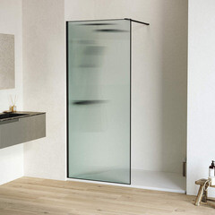 Душевая перегородка RGW WA 08B черная 90х195 см стекло рифленое 8 мм - фото 3