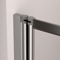 Шторка на ванну раздвижная 100х150х0,4 см профиль хром RGW SC 40 (03114010-11) - фото 5