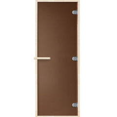 Изображение товара Дверь для бани и сауны стеклянная бронза матовая DoorWood Теплая ночь 690х1890 мм (DW01125)