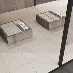 Керамогранит Estima Gabbro GB01 светло-бежевый 600x600x10 мм (4 шт.=1,44 кв.м) - фото 14