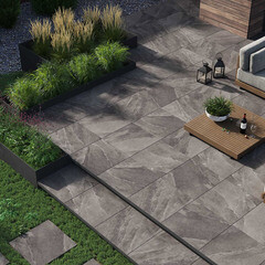 Керамогранит OnlyGres Stone SOG501 темно-серый 600х600х20 мм (2 шт.=0,72 кв.м) - фото 12