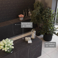 Керамогранит Estima Nolana NL04 черный 1600х800х11 мм (1 шт. = 1,28 кв.м) - фото 3