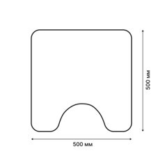 Коврик для туалета черный 50х50 см Fora Shiny (FOR-MCF-SHI50-50BK) - фото 3