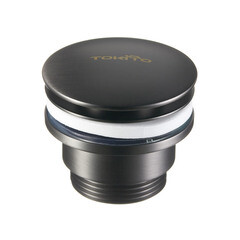 Донный клапан Tokito клик-клак 1 1/4 с переливом графит (TOK-SHI-64GM) - фото 1