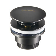 Донный клапан Tokito клик-клак 1 1/4 с переливом графит (TOK-SHI-64GM) - фото 5