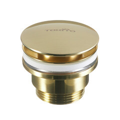 Донный клапан Tokito клик-клак 1 1/4 с переливом золото (TOK-SHI-64KIN) - фото 1