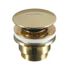 Донный клапан Tokito клик-клак 1 1/4 с переливом золото (TOK-SHI-64KIN) - фото 4