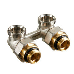 Узел нижнего подключения угловой Arrowhead 1/2 НР(ш) х 3/4 НР(ш) ЕК для радиатора (216132) - фото 4