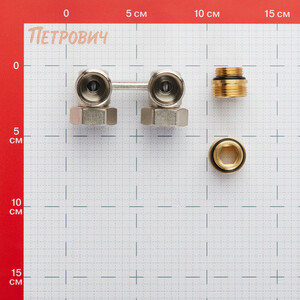 Узел нижнего подключения угловой Arrowhead 1/2 НР(ш) х 3/4 НР(ш