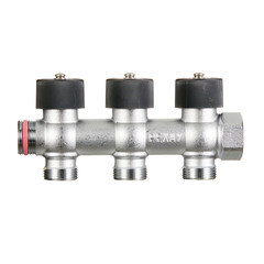 Коллектор Рехау 3/4 ВР(г) х 3 выхода 3/4 НР(ш) ЕК х 3/4 НР(ш) регулируемый (11316453001) - фото 4