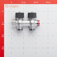 Коллектор Рехау 3/4 ВР(г) х 2 выхода 3/4 НР(ш) ЕК х 3/4 НР(ш) регулируемый (11316443001) - фото 2