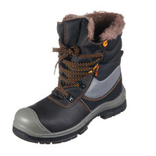 Ботинки рабочие кожаные утепленные с защитным композитным носком размер 43 черные Мистраль HX379-CSW (139256)