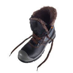 Ботинки рабочие кожаные утепленные с защитным композитным носком размер 41 черные Мистраль HX379-CSW (139254) - фото 2