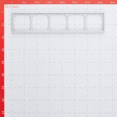 Рамка Systeme Electric ArtGallery пятиместная алюминий (GAL000305) - фото 2