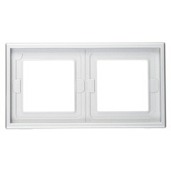 Рамка Systeme Electric ArtGallery двухместная алюминий (GAL440302) - фото 1