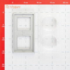 Рамка Systeme Electric ArtGallery двухместная алюминий (GAL440302) - фото 2