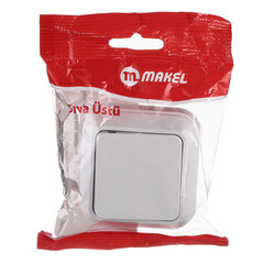 Выключатель Makel Siva Ustu одноклавишный накладной белый (45101) - фото 2