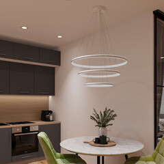 Люстра светодиодная подвесная Arte Lamp Meridiana 155 Вт 3000-6000К 8 кв.м (A2198SP-3WH) - фото 2