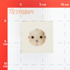 Розетка Systeme Electric ArtGallery встраиваемая песочная (GAL001243) - фото 2