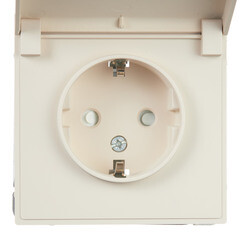 Розетка Systeme Electric ArtGallery встраиваемая песочная со шторками с крышкой (GAL001246) - фото 3