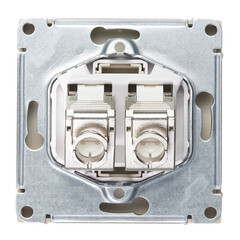 Розетка компьютерная Systeme Electric ArtGallery встраиваемая песочная 2хRJ45 (GAL001288) - фото 4