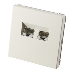 Розетка компьютерная Systeme Electric ArtGallery встраиваемая песочная 2хRJ45 (GAL001288) - фото 3