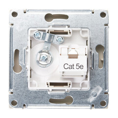 Розетка телевизионная/ компьютерная Systeme Electric ArtGallery встраиваемая песочная TV/ RJ45 (GAL001289) - фото 4