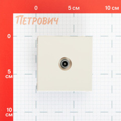 Розетка телевизионная Systeme Electric ArtGallery встраиваемая песочная 1DB (GAL001291) - фото 2