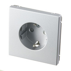 Розетка Systeme Electric ArtGallery встраиваемая алюминий со шторками (GAL000345) - фото 3