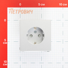 Розетка Systeme Electric ArtGallery встраиваемая алюминий со шторками (GAL000345) - фото 2